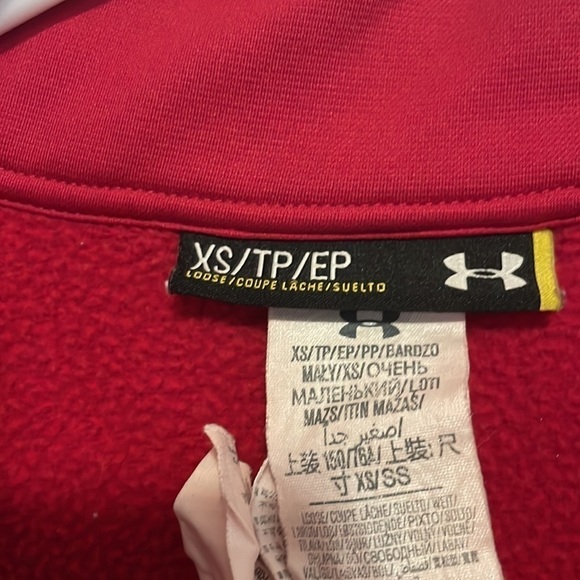 Under Armour Pink Loose Storm Sweatshirt Quarter Zip Size XS - Picture 7 of 7